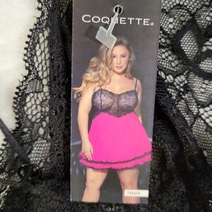 COQUETTE Diva Sexy One Piece Negligee Chemise XL